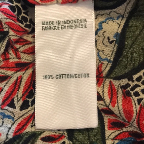 Lucky Brand Floral Peasant Blouse Size Large - Picture 6 of 7